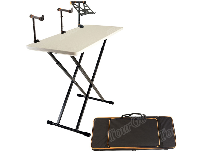 TourGo Producer Bundle in White – Includes White,  Laptop Stand & Keyboard Stand