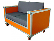 TourGo Custom Portable Furniture Flight Case 2 Seater Sofa case