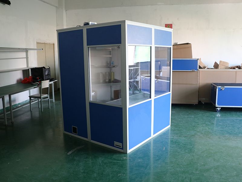 TourGo mobile soundproof simultaneous blue interpreter booth for two person