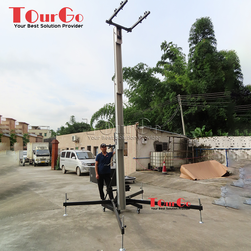 Heavy Duty Portable Speaker Lifting Tower For Hanging Line Array Speakers