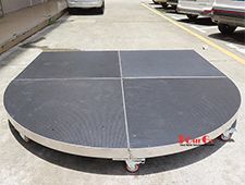 Movable Aluminum Drum Band Stage with Wheels