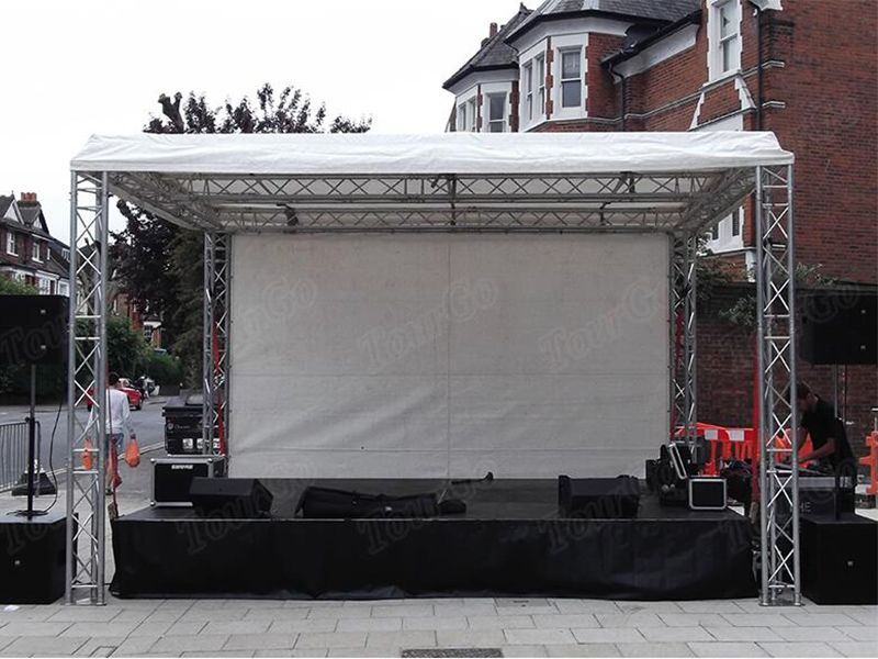 Quick Assemble Aluminum Outdoor Performance Concert Stage With Roof Truss For Sale