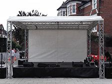 Quick Assemble Aluminum Outdoor Performance Concert Stage With Roof Truss For Sale