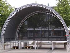 Aluminum Quick Stage With Semi Circle Truss Design For Outdoor Event