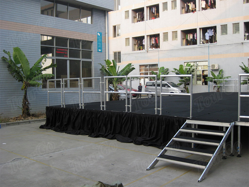 TourGo Portable Stage Systems with Quick Stage Deck for Stage Rental Indianapolis