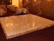 TourGo portable white twinkling lights 24 x 24 ft dance floor for event