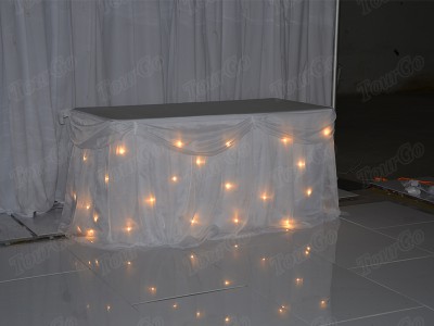 TourGo twinkle table fabric for indoor wedding