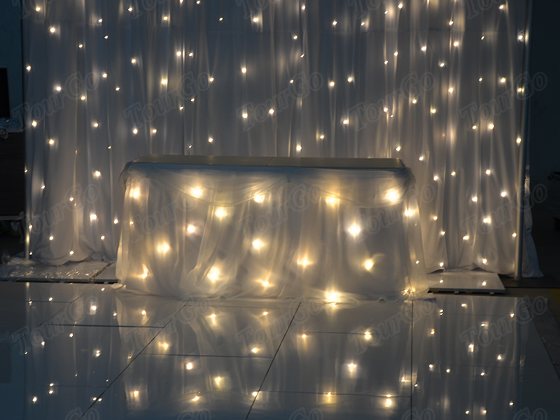 TourGo wholesale diy wedding white table backdrop for event party