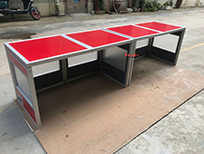 Red Table top Translation booth desktop interpretation booth for 2 person