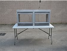 TourGo Dark Grey Table Top Interpreter Booth Made Of Aluminum Composite Panels