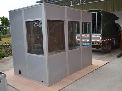 TourGo Lightweight ISO 4043 Norm Three Person Translation Booths Cabin For Sale