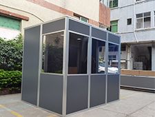 Three-person Lightweight grey interpreter translation booth equipment for conference