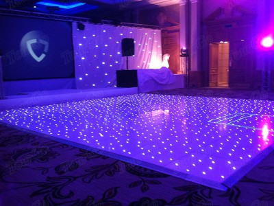 TourGo 16ft x 14ft Wholesale Wedding White Starlit Dance Floor with LED LOVE Letter