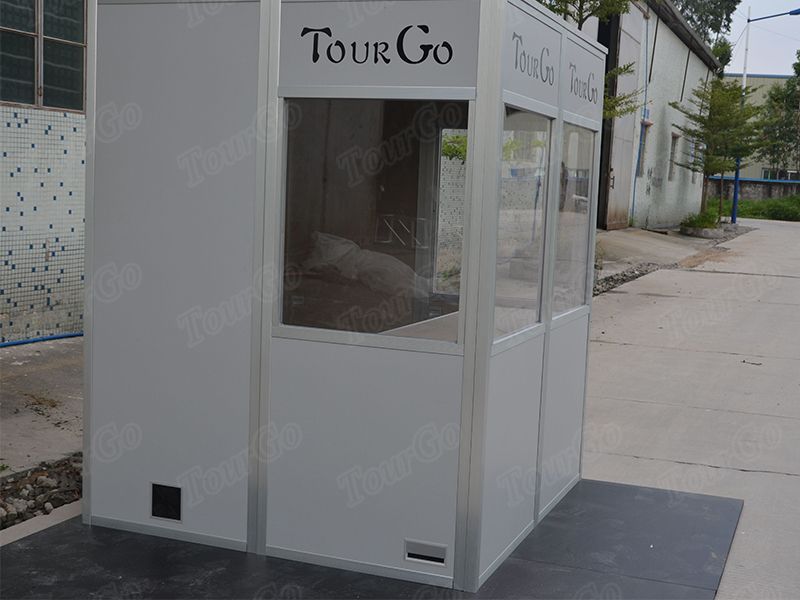 TourGo dark grey two person interpreter booth