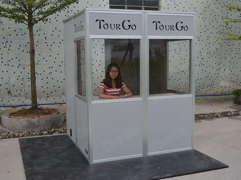 TourGo lightweight full size interpreter booth–Dark Grey