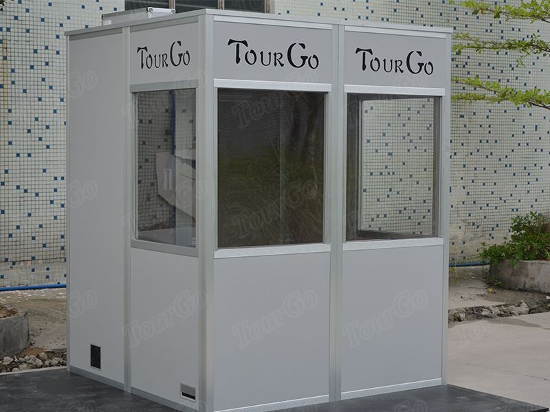 TourGo mobile full size translation booth for conference -Dark Grey