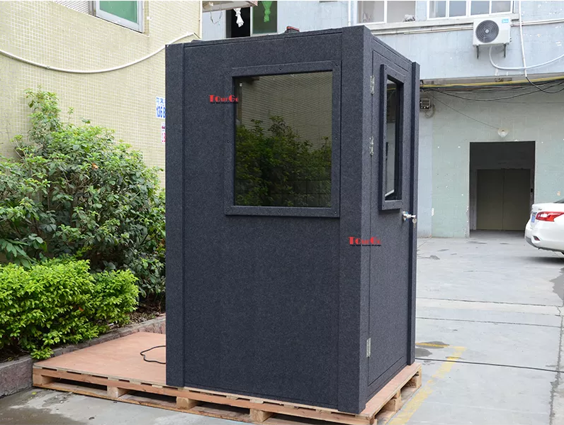 Portable easy assembly soundproofing booth acoustic pod for interpreting/recording booth