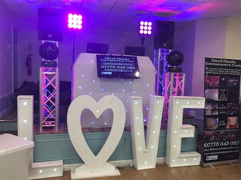 TourGo 3ft metal light up letters LOVE marquee letters with led light for wedding