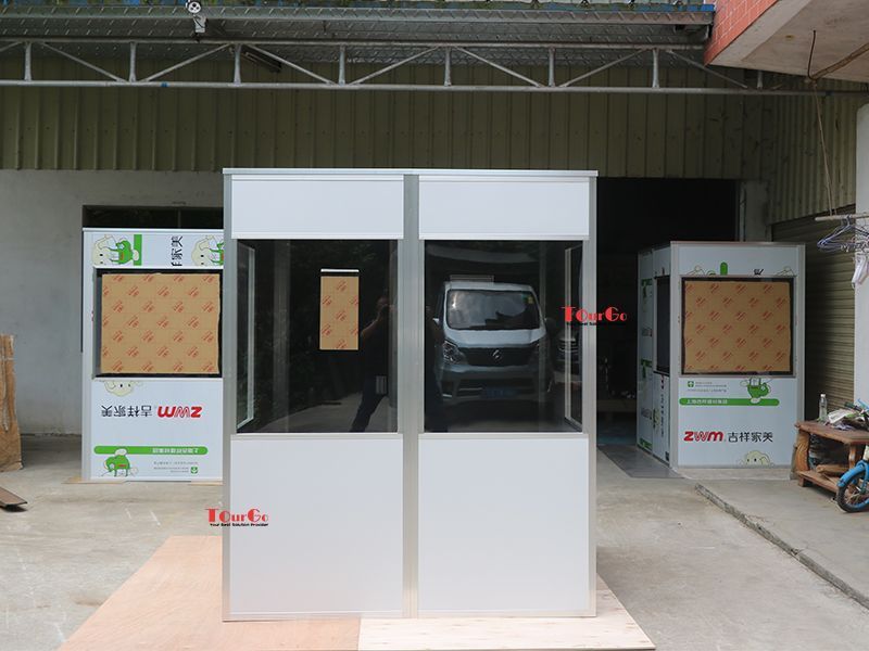 White Portable Two Person Translation Booth For Conference
