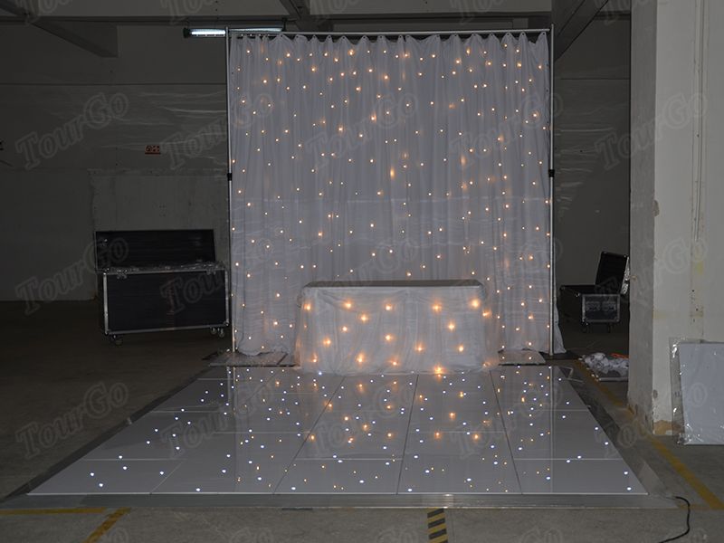 TourGo wholesale portable dj led white dance floor