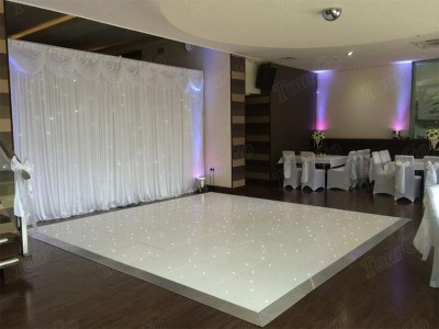 TourGo 28ft by 24ft White starlit dancefloor LED twinkle star light Dance Floor Wedding