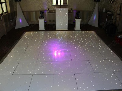 TourGo 26ft by 26ft Removable Portable Platform Starlit White Used Led Dance Floor For Sale