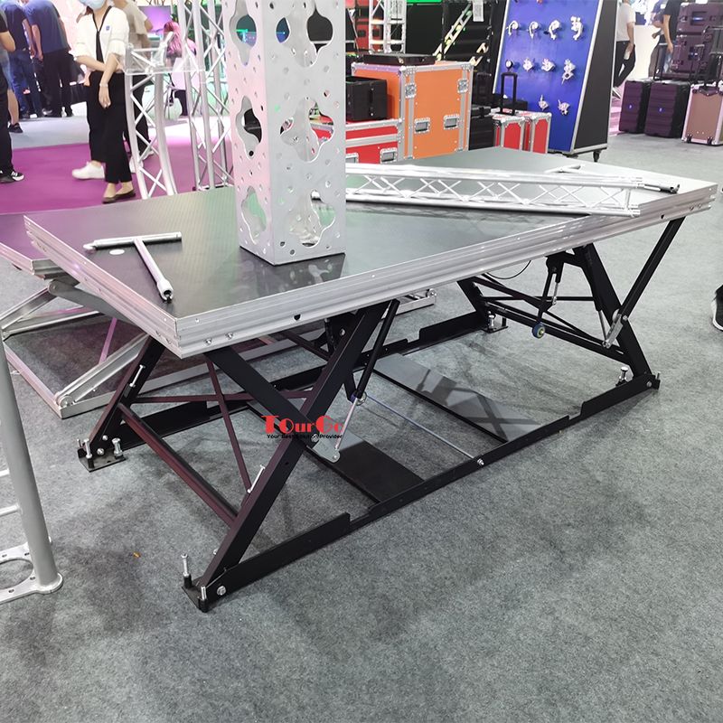 Aluminum Portable Folding Scissor Lift Stage Platform