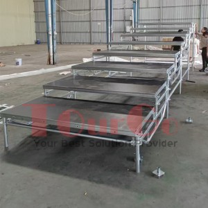 TUV CE Certified Portable Scaffolding Aluminum Stage Step Stair Layer Truss Stage for Outdoor Big Events
