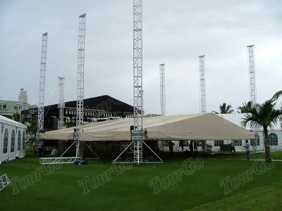 Tourgo On Sale Aluminum Roof Truss System Portable Stage Trussing Tent