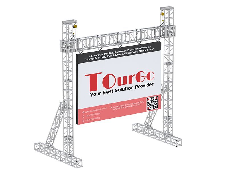 TourGo Aluminum LED Screen Ground Supports 6m Span and Load Capacity 2000kg