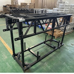 MLT 3 Black LED Screen Moving Head Lights Tyler GT Aluminum Ground Support Pre-rigged Pre Rig Truss