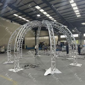 Custom Lighting Bolt Spigot Stage Truss Circular Arc Roof Aluminum Dome Truss for DJ Concert Party Wedding Events Trade Show