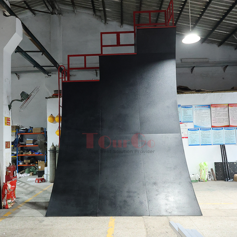 Indoor 10 12 14ft American Ninja Warrior Obstacle Course Warped Wall for Kids