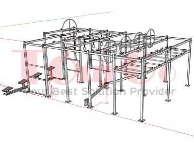 Modern Pentathlon UIPM Training Obstacles Course with 7-Obstacles