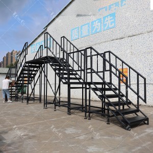 Custom All Black High Quality Portable Detachable Aluminum Event Concert Stage Platform Quick Assemble Truss Event Staging