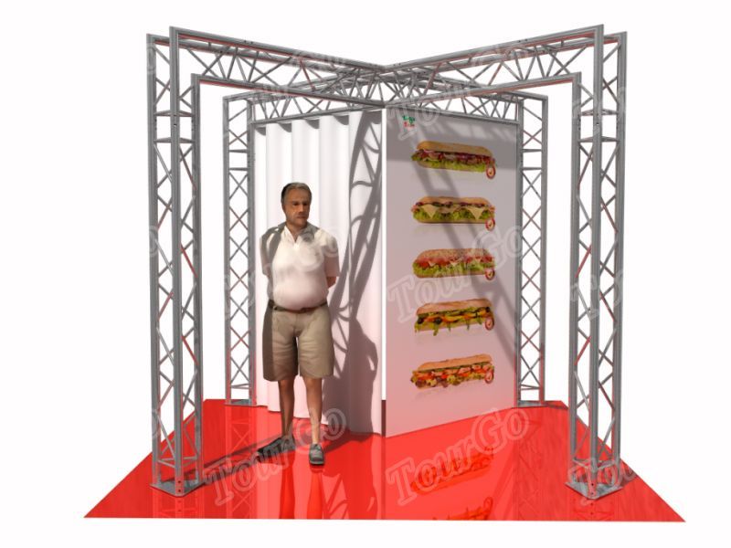 Tourgo Portable Trade Show Exhibition Truss Display Booth Truss Exhibition Stand