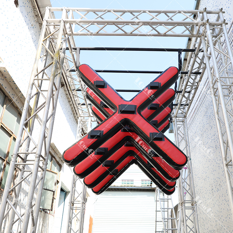 Air Bounce Suspended Ninja Course Obstacles Air Blade Traverse