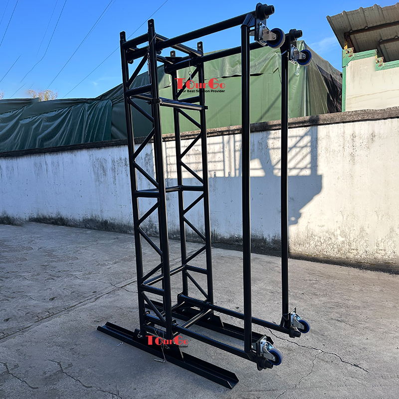 High Quality Custom Aluminum Bat PRT Black Tyler GT Plus Moving Head Lights Pre-Rigged Pre Rig Truss With U Base