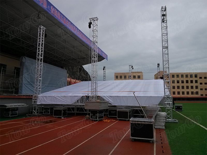 TourGo Top quality aluminum stage frame truss structure / Used aluminum truss roof system