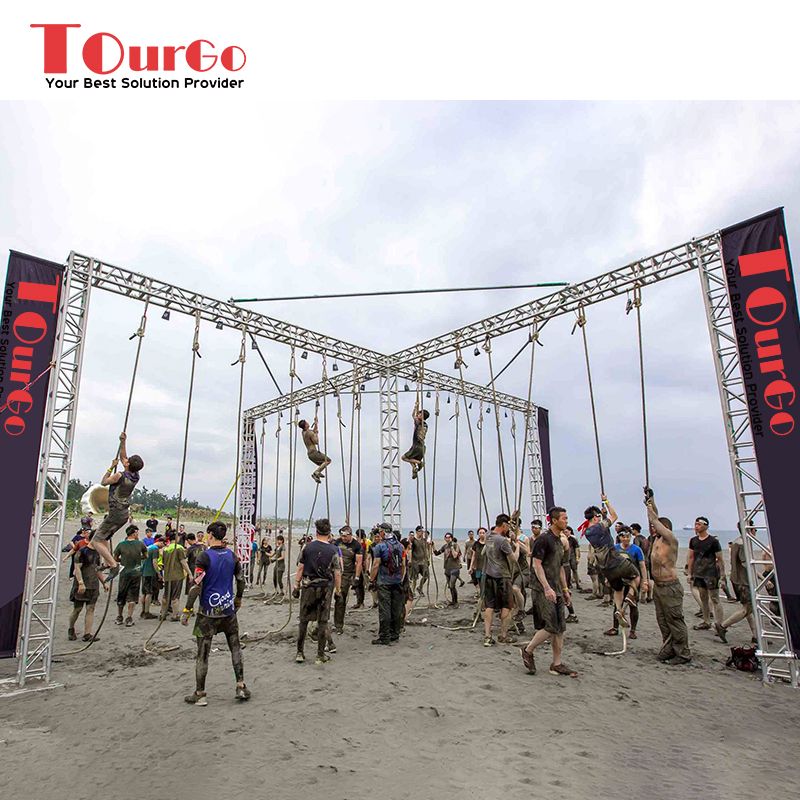TourGo Outdoor Ninja Warrior Rope Obstacle Course for Spartan Race
