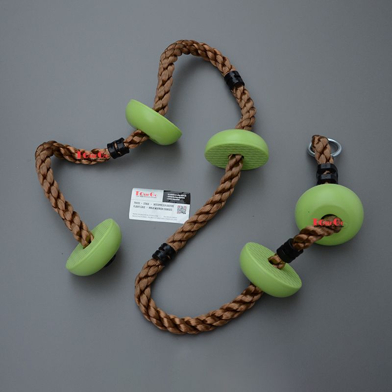 Children Climbing Rope Swing Disc Climbing Rope Kids Garden Playground Backyard Outdoor Swing Games Climbing Equipment Set
