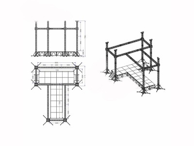 Tourgo Fashion Show Stage Equipment Runway Truss / Aluminum Stage Truss