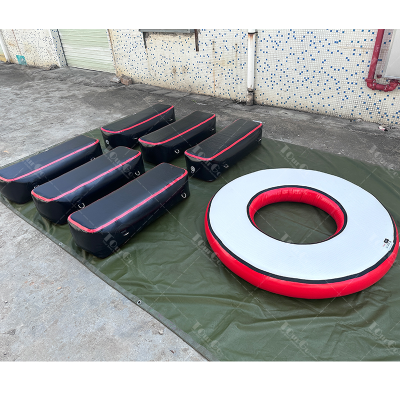 Inflatable Ninja Obstacle Course Challenge Parkour Air Track Ninja Block Games for Trampoline Park