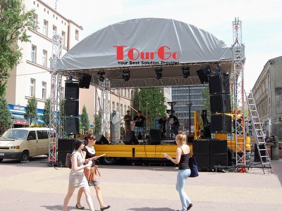 Aluminum Stage Roof Truss with Curved Canopy