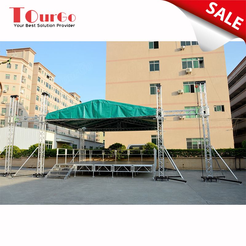 Tourgo Aluminum Stage Truss Spigot Peaked Roof Truss with Speaker Hanging Truss