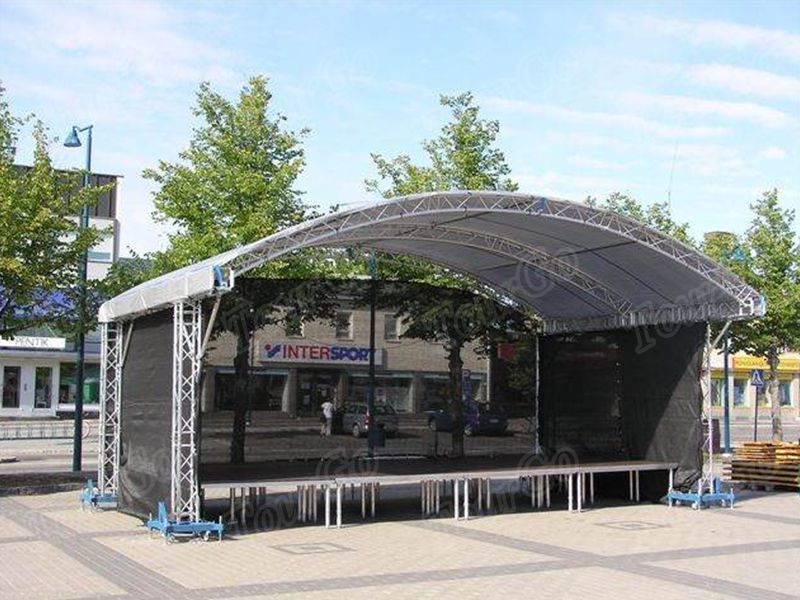 Tourgo Outdoor Event Mini Concert Stage Roof Truss with Quick Stage