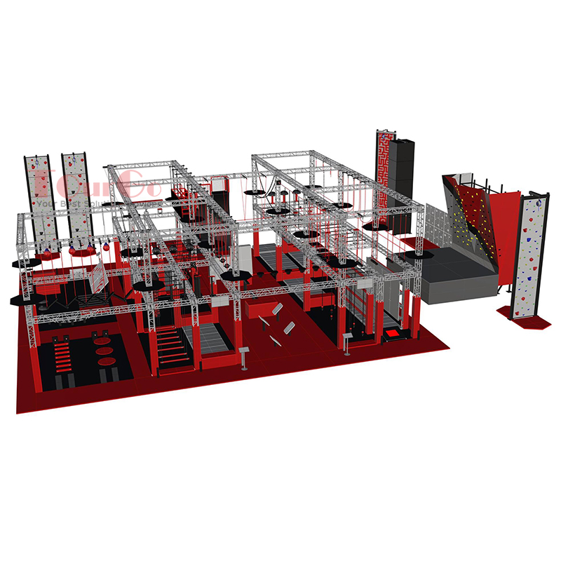 Indoor Playground Parkour Equipment Obstacle Course Kids Ninja Warrior Adventure Park For Sale