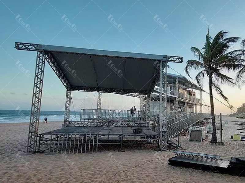 Aluminum Truss Stage Platform with Roof Truss System
