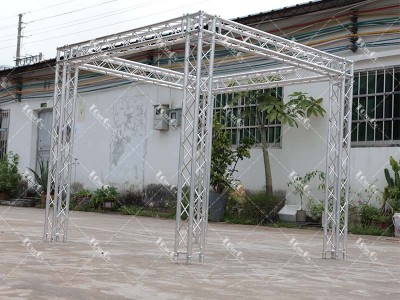 TourGo 100x100mm F14 Aluminum Mini Truss Lightweight Interlocking Stage Truss System for Trade Show Exhibition Booths