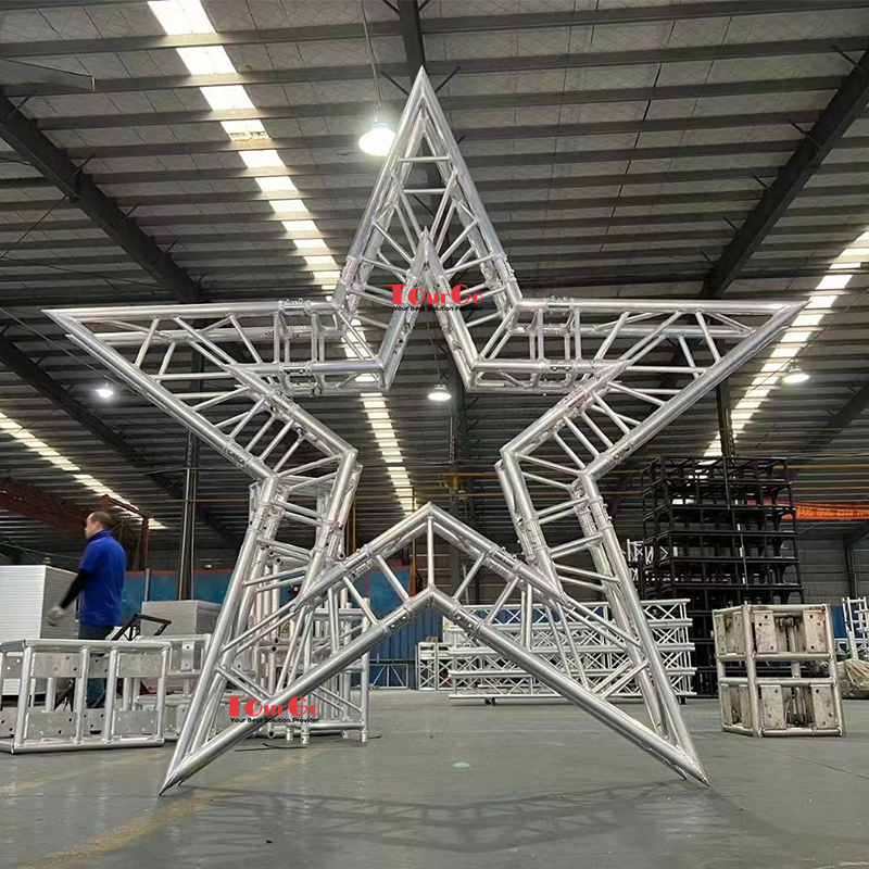 customized special shape circle truss square box truss aluminum five pointed star truss for stage lighting wedding decoration